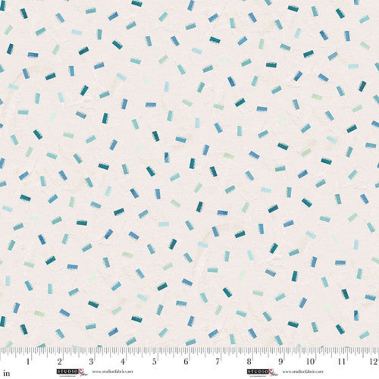 Fabric Studio E Cream Thick Paint with Confetti Color Me Abstract by the Quarter Yard 8541-14